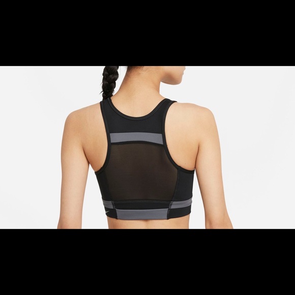 Nike New wTags Dri Fit Mid Level Hugged Fit Removable Chest Piece Sports Bra - Picture 3 of 5